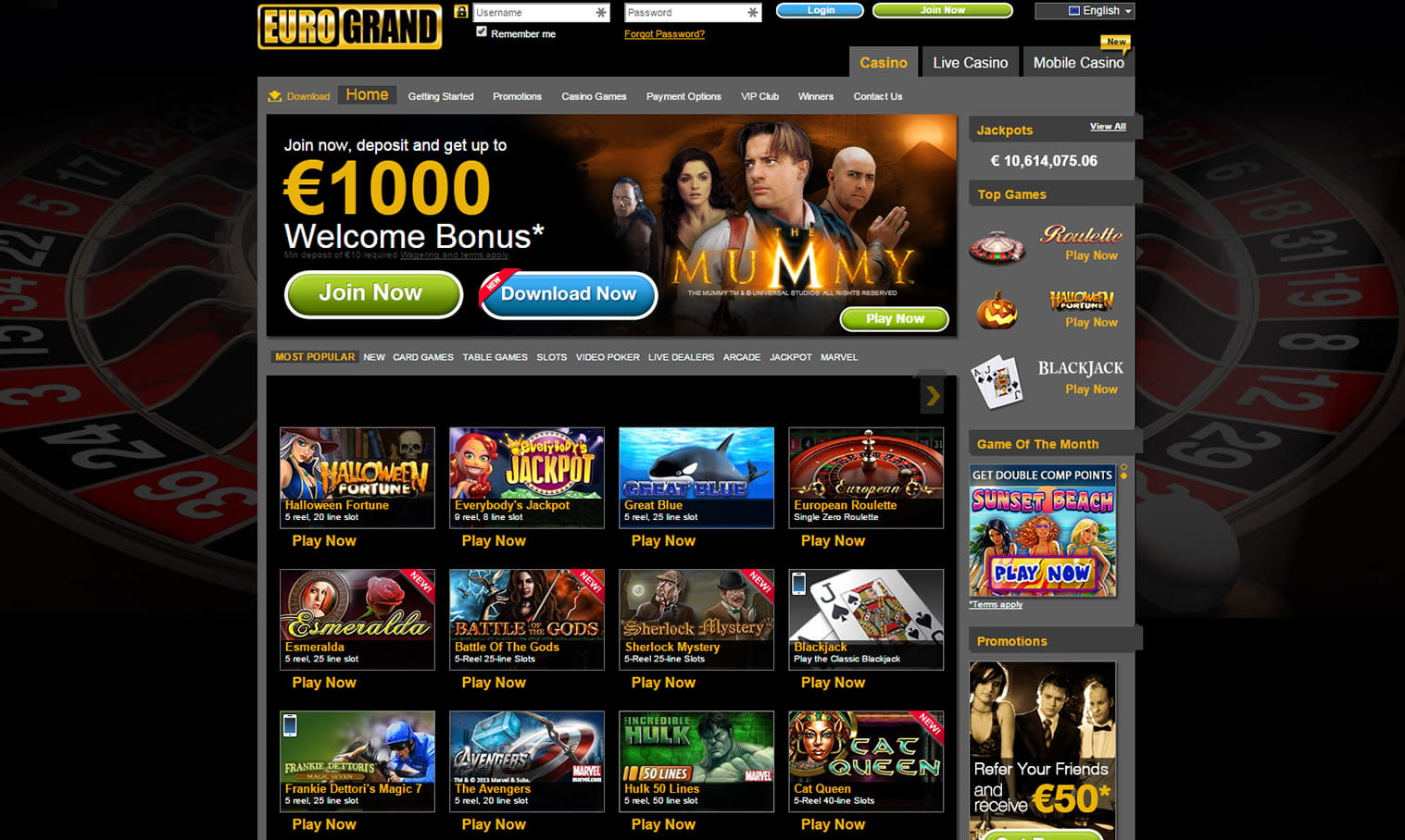 casino eurogrand скачать